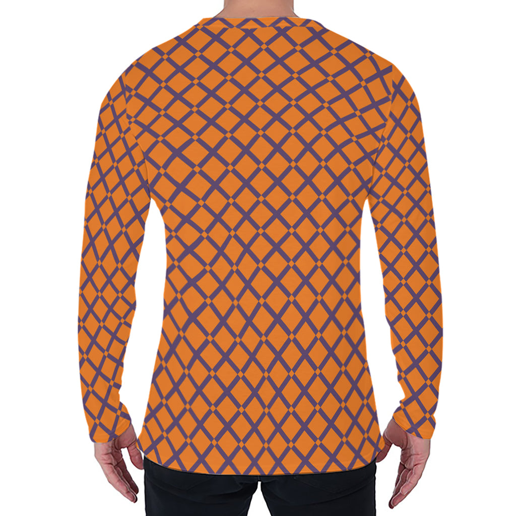 Halloween Cross Pattern Print Men's Long Sleeve T-Shirt