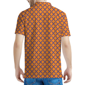 Halloween Cross Pattern Print Men's Polo Shirt