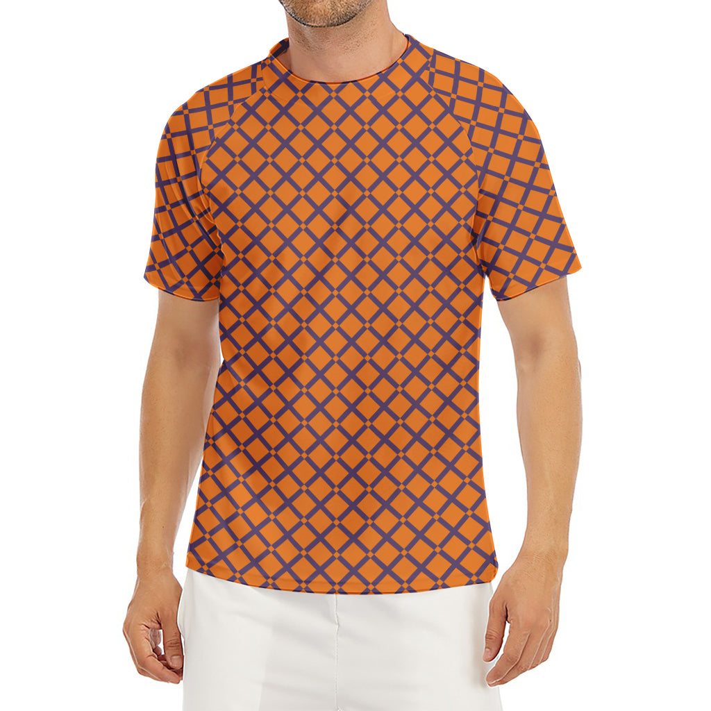 Halloween Cross Pattern Print Men's Short Sleeve Rash Guard