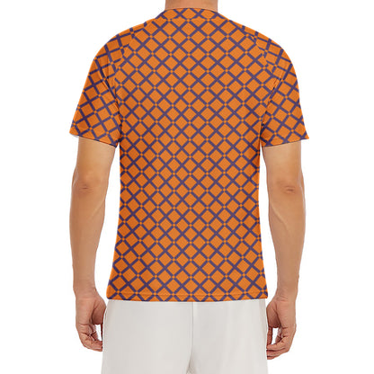 Halloween Cross Pattern Print Men's Short Sleeve Rash Guard