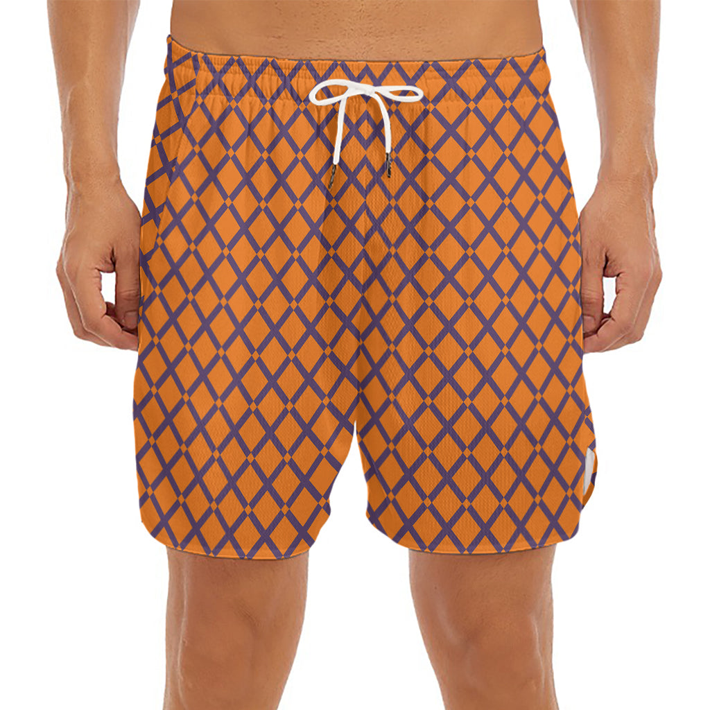 Halloween Cross Pattern Print Men's Split Running Shorts