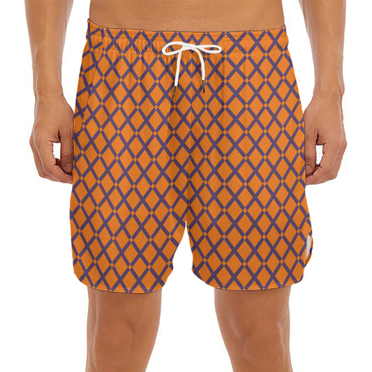 Halloween Cross Pattern Print Men's Split Running Shorts