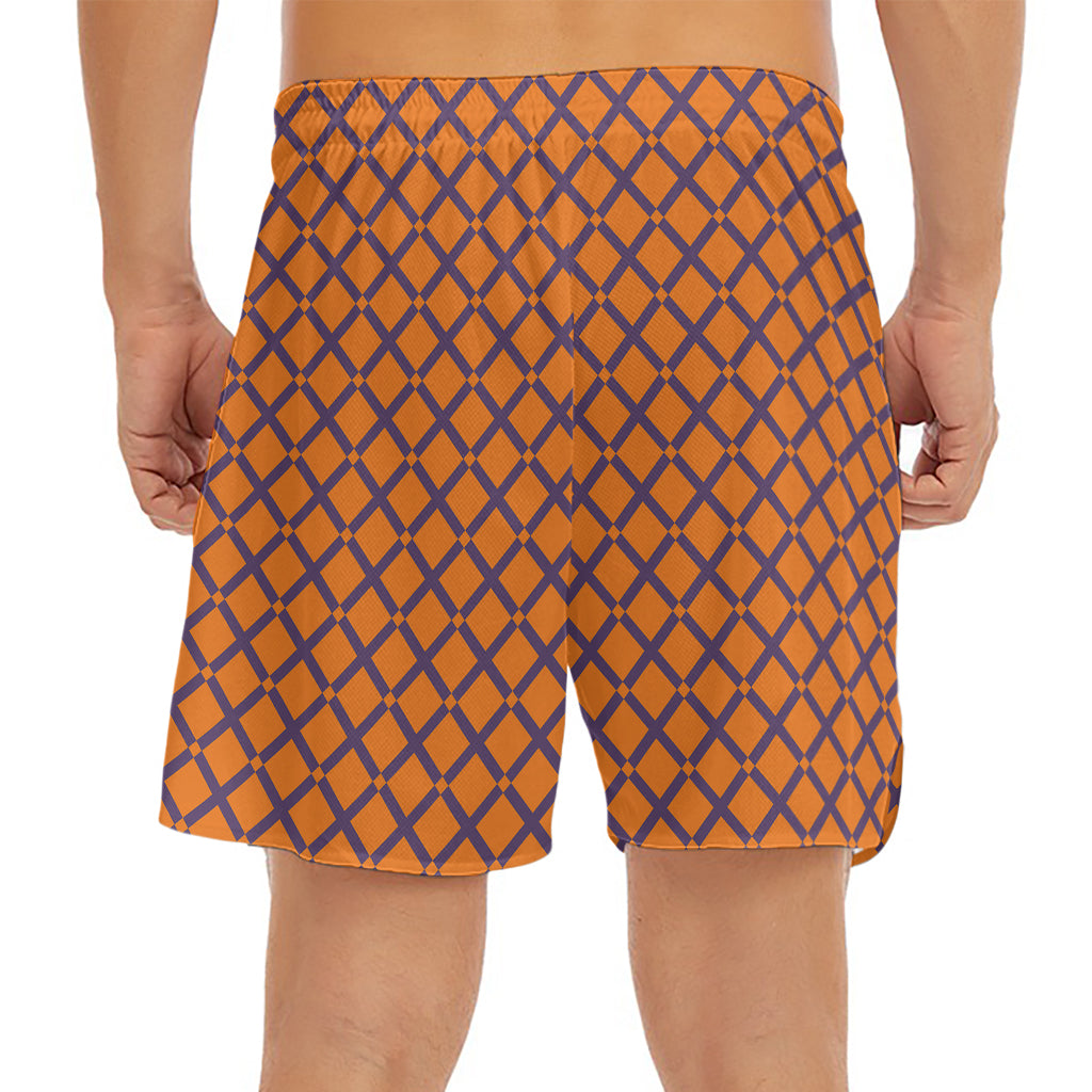 Halloween Cross Pattern Print Men's Split Running Shorts