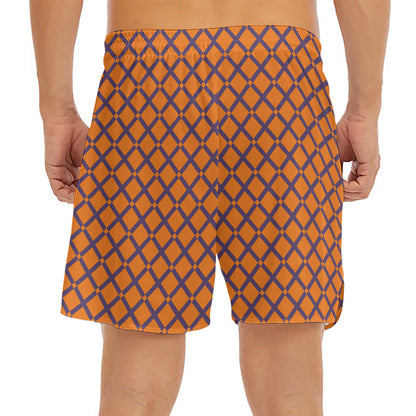 Halloween Cross Pattern Print Men's Split Running Shorts