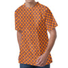 Halloween Cross Pattern Print Men's Velvet T-Shirt