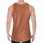 Halloween Cross Pattern Print Men's Velvet Tank Top