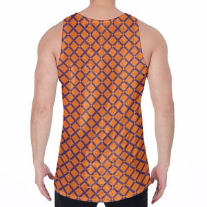 Halloween Cross Pattern Print Men's Velvet Tank Top