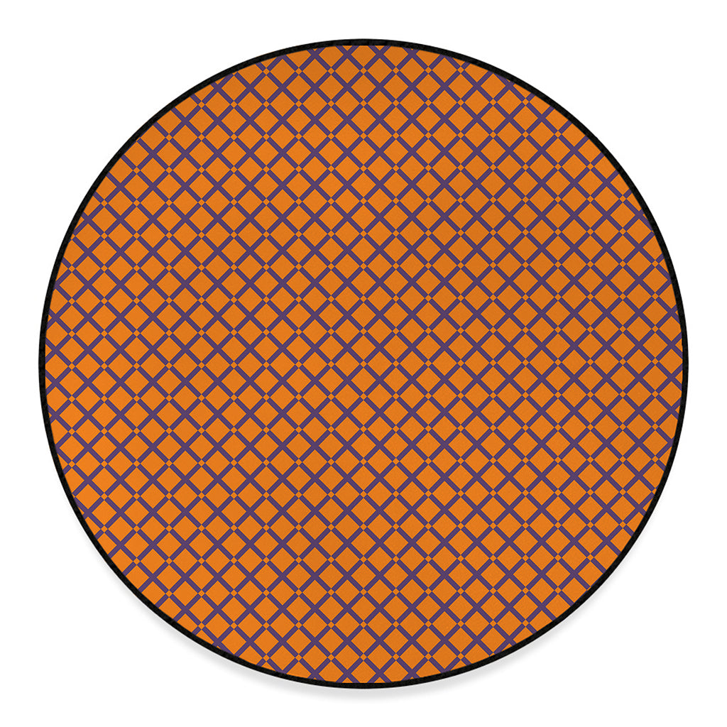 Halloween Cross Pattern Print Round Floor Mat