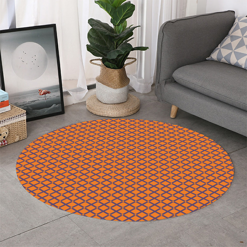 Halloween Cross Pattern Print Round Rug