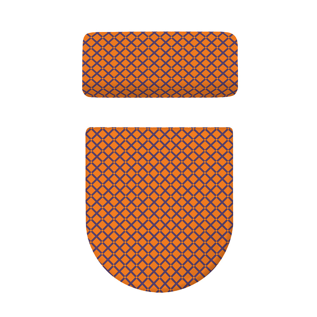 Halloween Cross Pattern Print Toilet Lid And Tank Cover Set