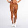 Halloween Cross Pattern Print Women's Capri Leggings