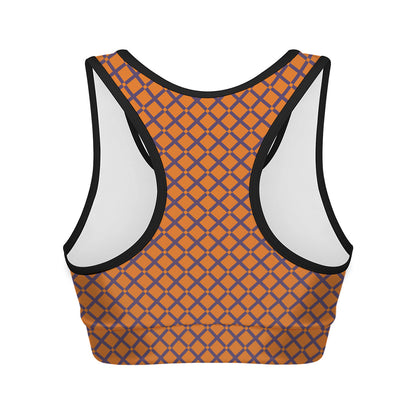 Halloween Cross Pattern Print Women's Sports Bra