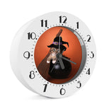 Halloween Cute Witch Cat Print Alarm Clock