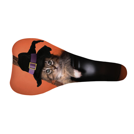 Halloween Cute Witch Cat Print Bicycle Seat Cover