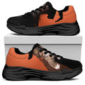 Halloween Cute Witch Cat Print Black Chunky Shoes