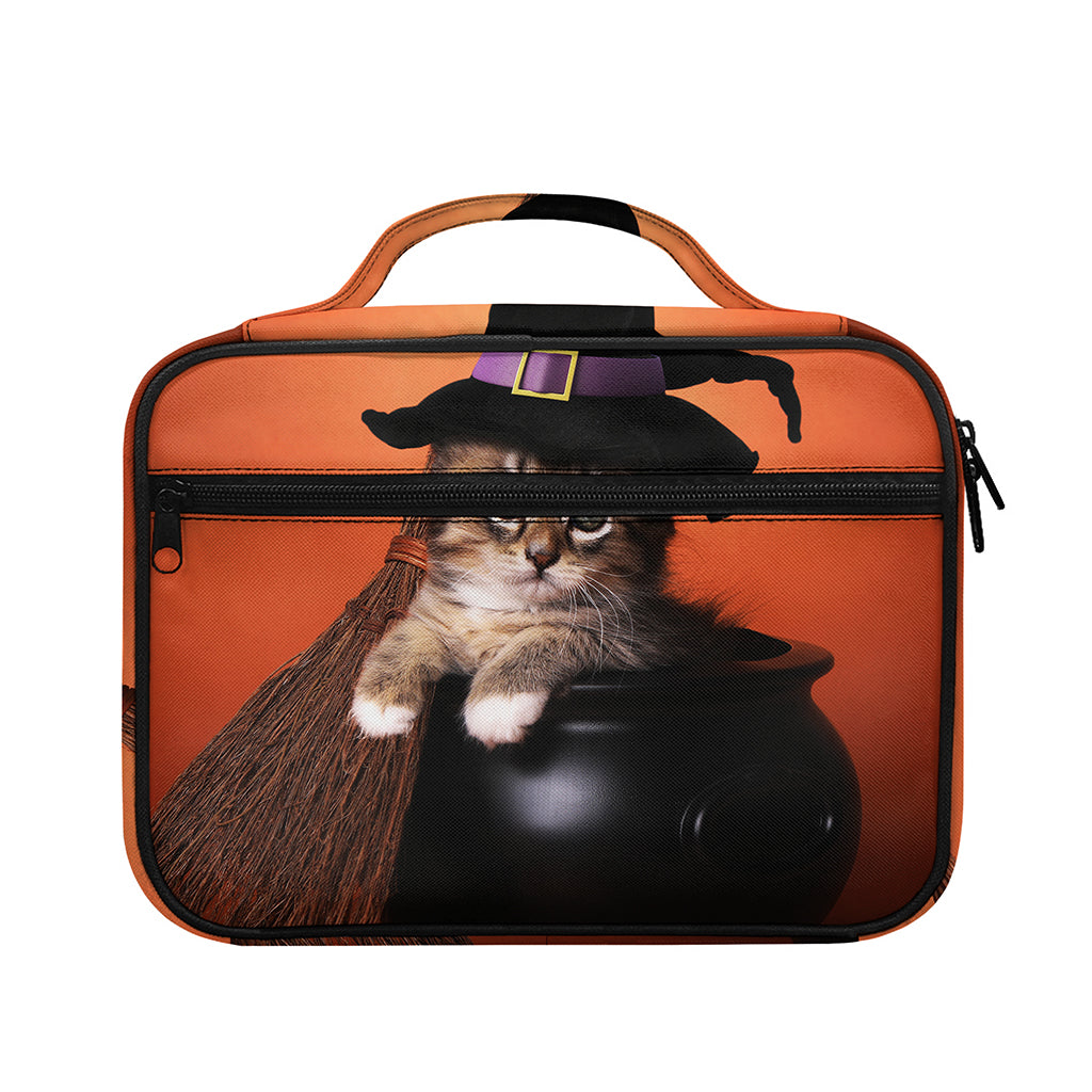 Halloween Cute Witch Cat Print Briefcase Bible Bag