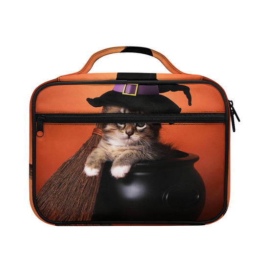 Halloween Cute Witch Cat Print Briefcase Bible Bag