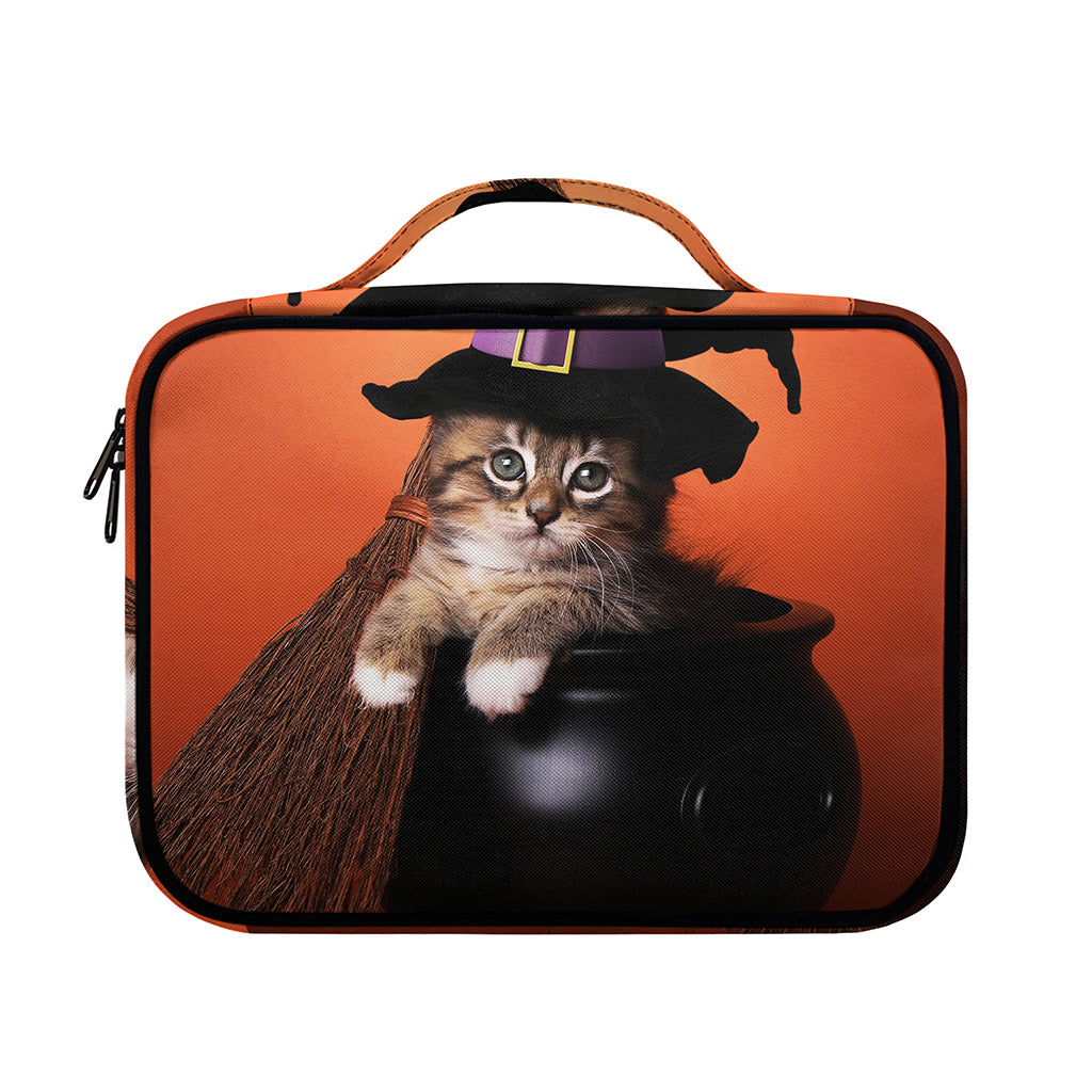 Halloween Cute Witch Cat Print Briefcase Bible Bag
