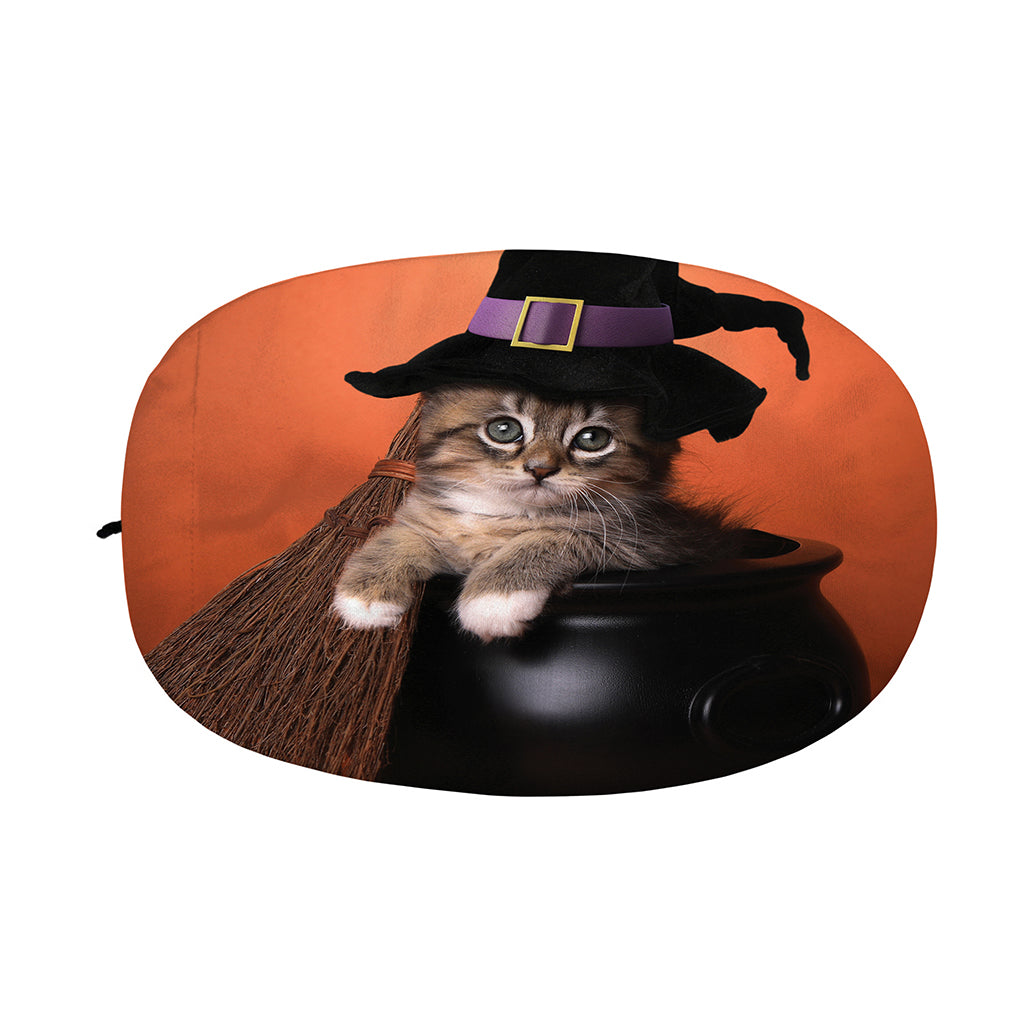 Halloween Cute Witch Cat Print Car Side Mirror Covers