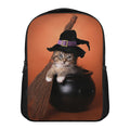 Halloween Cute Witch Cat Print Casual Backpack