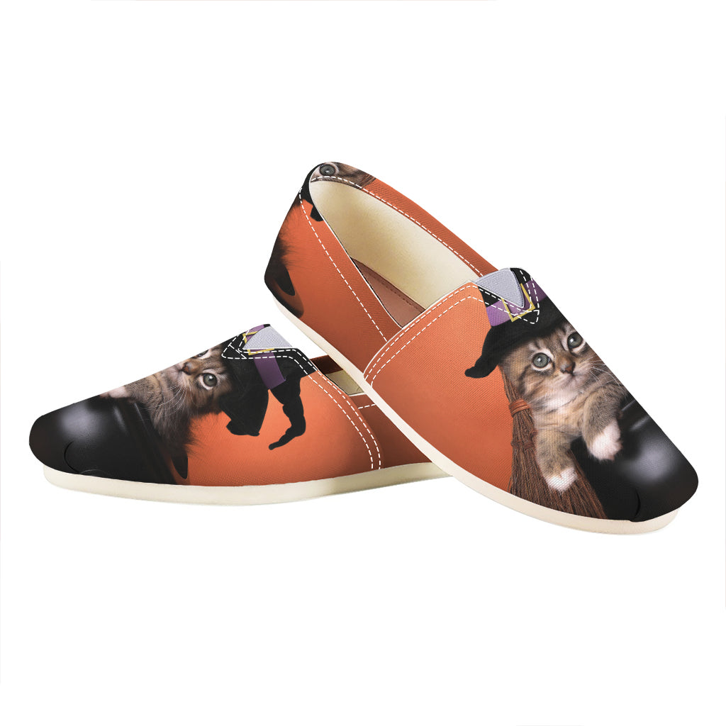 Halloween Cute Witch Cat Print Casual Shoes