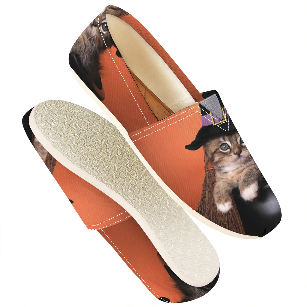 Halloween Cute Witch Cat Print Casual Shoes