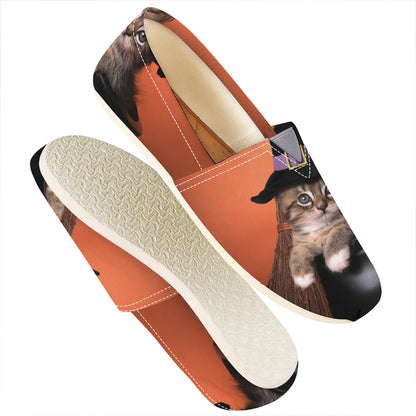 Halloween Cute Witch Cat Print Casual Shoes