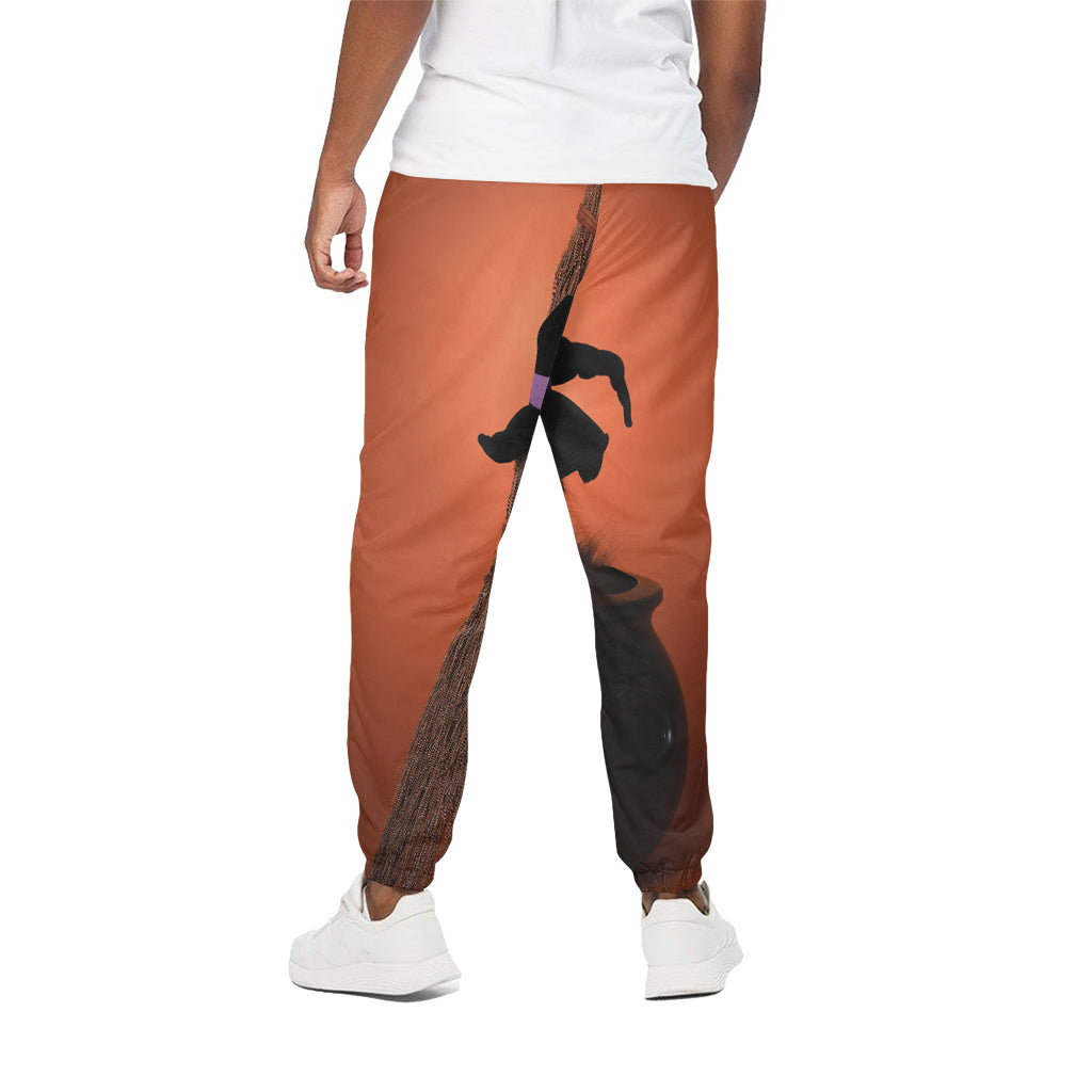 Halloween Cute Witch Cat Print Cotton Pants