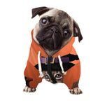 Halloween Cute Witch Cat Print Dog Zip Up Hoodie