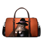 Halloween Cute Witch Cat Print Duffle Bag