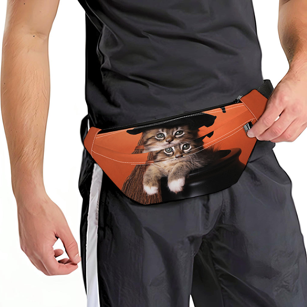 Halloween Cute Witch Cat Print Fanny Pack