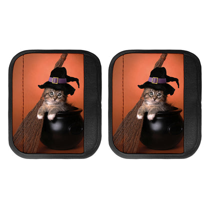 Halloween Cute Witch Cat Print Handle Covers