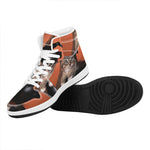 Halloween Cute Witch Cat Print High Top Leather Sneakers