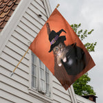 Halloween Cute Witch Cat Print House Flag