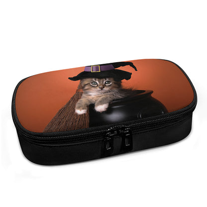 Halloween Cute Witch Cat Print Insulin Cooler Travel Case