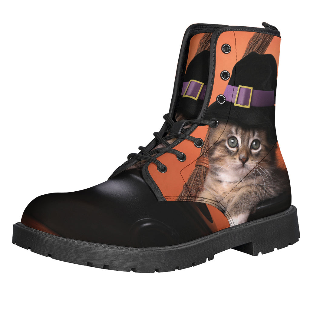 Halloween Cute Witch Cat Print Backpack