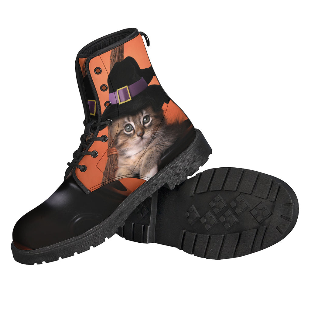 Halloween Cute Witch Cat Print Backpack