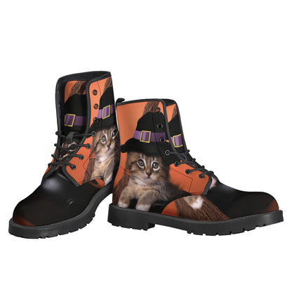 Halloween Cute Witch Cat Print Backpack
