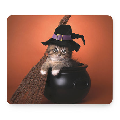 Halloween Cute Witch Cat Print Mouse Pad