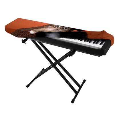 Halloween Cute Witch Cat Print Piano Keyboard Cover