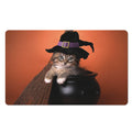 Halloween Cute Witch Cat Print Polyester Doormat