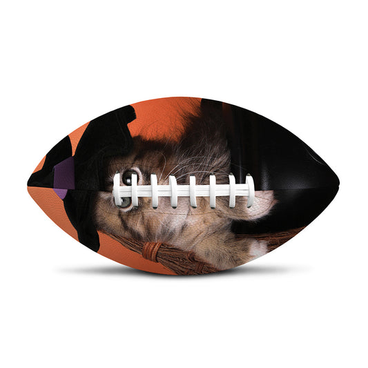 Halloween Cute Witch Cat Print Rugby Ball