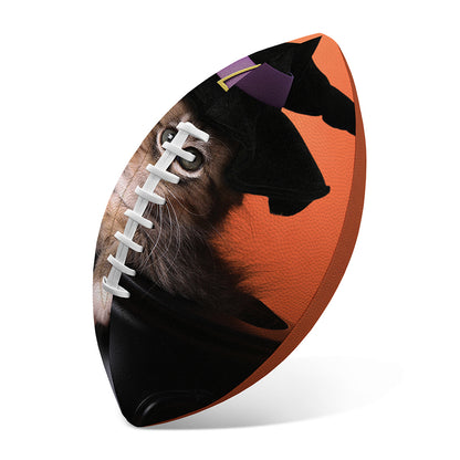 Halloween Cute Witch Cat Print Rugby Ball