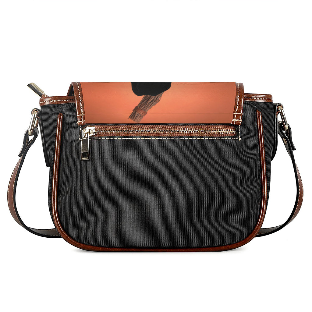 Halloween Cute Witch Cat Print Saddle Bag