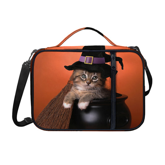 Halloween Cute Witch Cat Print Shoulder Strap Bible Bag
