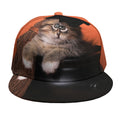 Halloween Cute Witch Cat Print Snapback Cap