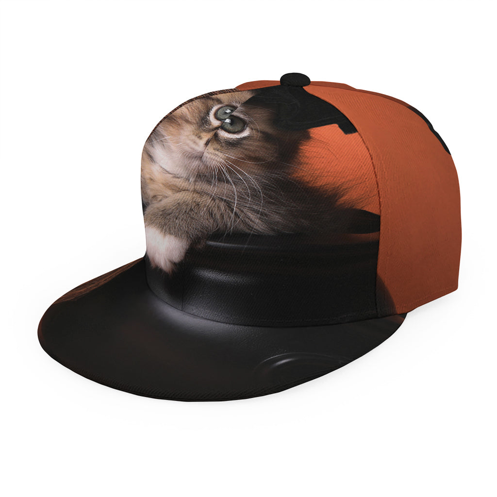 Halloween Cute Witch Cat Print Snapback Cap