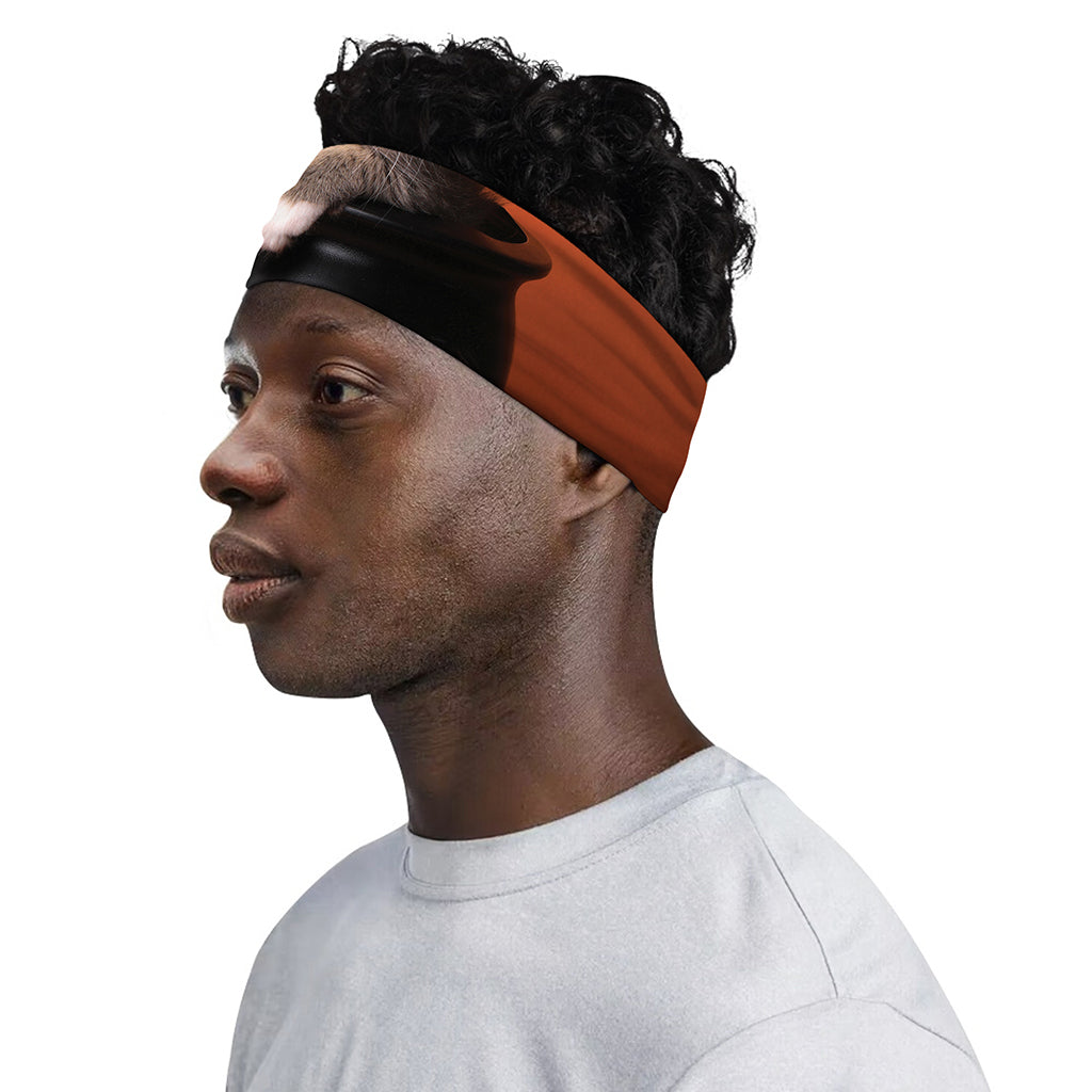 Halloween Cute Witch Cat Print Sports Headband