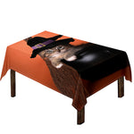 Halloween Cute Witch Cat Print Tablecloth