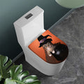 Halloween Cute Witch Cat Print Toilet Lid Cover